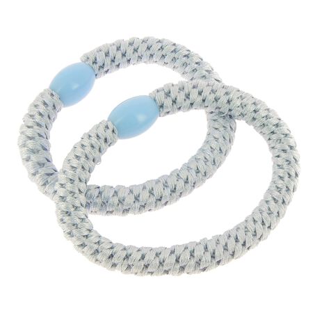Élastiques tissés sans métal bleu argent